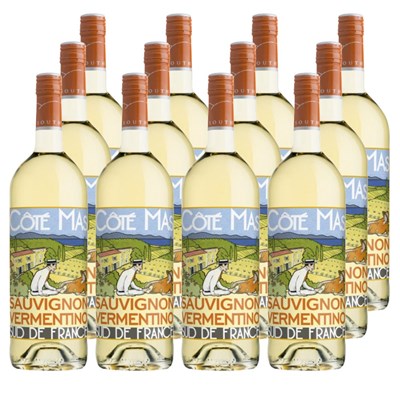 Case of 12 Cote Mas Blanc Sauvignon Vermentino 75cl White Wine Wine